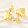 Heart 304 Stainless Steel Dangle Stud Earrings EJEW-A125-52G-2