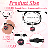  12Pcs 2 Colors Word HOPE Alloy Glass Charm Bracelets BJEW-NB0001-13-2