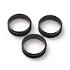 201 Stainless Steel Grooved Finger Ring Settings STAS-TAC0001-10F-B-5