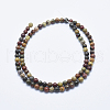 Natural Polychrome Jasper/Picasso Stone/Picasso Jasper Beads Strands G-E444-43-4mm-2