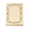 Rectangle Flower Frame Brass Stamp Heads AJEW-M037-04G-02-2