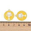 Father's Day Alloy Enamel Pendants ENAM-V001-03A-G-3