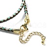 Polyester Cord Braided Necklace Makings MAK-L043-03G-11-3
