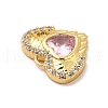 Rack Plating Brass Micro Pave Cubic Zirconia Charms KK-P230-19G-02-3