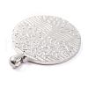 Flat Round with Tree of Life 304 Stainless Steel Pendants X-STAS-F016-02P-3