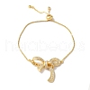 Brass Micro Pave Cubic Zirconia Silder Bracelets for Women BJEW-C070-01C-G-2