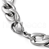 304 Stainless Steel Figaro Chain Bracelet for Men Women BJEW-C048-05P-3