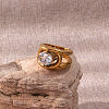 Stainless Steel & Cubic Zirconia Finger Rings FS-WG8A7D9-02-3