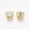 Brass Cubic Zirconia Charms KK-T038-563G-NF-2