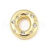 Brass Micro Pave Clear Cubic Zirconia Pendants KK-E093-04G-O-1