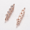 Brass Micro Pave Cubic Zirconia Links ZIRC-G122-42-RS-2