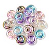 UV Plating Rainbow Iridescent Acrylic Beads X-OACR-P010-17-1