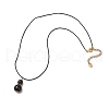Natural Mixed Stone Gourd Pendant Necklaces NJEW-JN05246-6