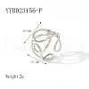 Vintage Stainless Steel Open Cuff Rings Simple Luxury Fashion Accessory DJ6365-10-1