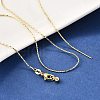 1MM Brass Cardano Chain Adjustable Slider Necklaces NJEW-M108-31G-4