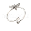 Non-Tarnish 304 Stainless Steel Open Cuff Ring RJEW-M167-06P-3
