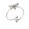 304 Stainless Steel Open Cuff Ring RJEW-M167-06P-3