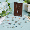 56Pcs 14 Style Copper Wired Electroplate Glass Charms PALLOY-AB00227-4