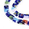 Handmade Millefiori Lampwork Beads Strands LAMP-T021-30A-3