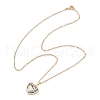 Natural Paua Shell Pendant Necklaces NJEW-JN05141-02-4