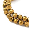 Electroplate Synthetic Magnetic Hematite Beads Strands G-A263-B01-02-4