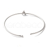 Rack Plating Brass Micro Pave Clear Cubic Zirconia Letter Open Cuff Bangles BJEW-A018-01P-A-3