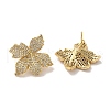 Brass Micro Pave Cubic Zirconia Earrings for Women EJEW-E301-07G-2