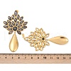 304 Stainless Steel Glass Stud Earrings for Women EJEW-M095-11G-02-3