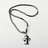 Valentines Day Gift for Boyfriend Non-Magnetic Synthetic Hematite Necklaces NJEW-E002-34-1
