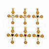 Brass Micro Pave Cubic Zirconia Pendants KK-Q283-029-NR-1