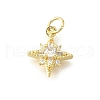 Brass Micro Pave Cubic Zirconia Pendants KK-V008-09G-1