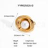 Vintage Stainless Steel Oval Cuff Rings for Women BY2814-2-1