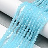 Imitation Jade Glass Beads Strands GLAA-F029-J4mm-03-4