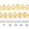 Transparent Electroplat Glass Beads Strands EGLA-P062-01A-HP02-4