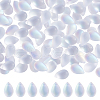 SUNNYCLUE 150Pcs Transparent Spray Painted Glass Charms GLAA-SC0001-97-1
