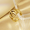 Stainless Steel Adjustable Open Cuff Rings for Women OO8919-1-2