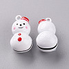 Baking Painted Brass Bell Pendants X-KKB-S002-016B-2