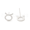 S925 Sterling Silver Stud Earrings EJEW-K303-01S-02-3