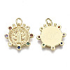 Brass Micro Pave Cubic Zirconia Pendants ZIRC-N039-059-NF-2