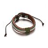 Adjustable Leather Cord Bracelets BJEW-M169-14-2
