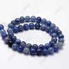 Dyed & Heated Natural Blue Aventurine Beads Strands G-I199-24-8mm-5