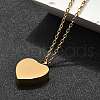 304 Stainless Steel Heart Cinerary Casket Pendant Necklaces NJEW-V002-02G-2