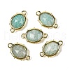 Natural Amazonite Faceted Oval Connector Charms G-I382-04G-06-1