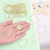 CHGCRAFT 30Pcs 5 Styles Alloy Open Back Bezel Pendants FIND-CA0006-15-3