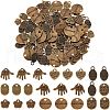 ARRICRAFT 180Pcs 6 Styles Tibetan Style Alloy Pendants TIBEP-AR0001-13-1