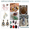 ARRICRAFT 30Pcs 5 Styles Natural Banded Agate & Jade Cabochons G-AR0005-17-5