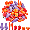 Gorgecraft 40Pcs 4 Styles Foam Artificial Vegetables AJEW-GF0009-58-1