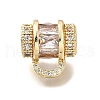 Handbag Brass Micro Pave Cubic Zirconia Beads KK-L230-13G-1