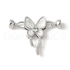 Brass Pave Clear Cubic Zirconia Fold Over Clasps KK-M320-01P-1