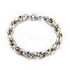 304 Stainless Steel Rope Chain Bracelet for Men Women X-BJEW-Z011-19GP-1